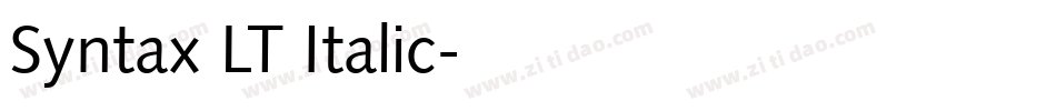 Syntax LT Italic字体转换